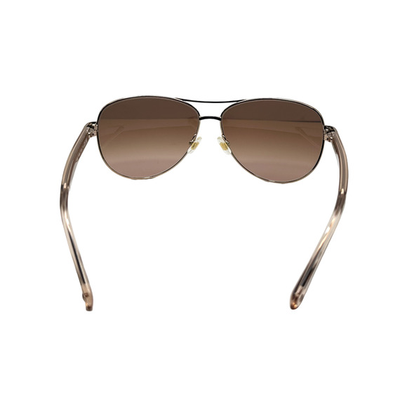Kate Spade Designer Aviator Sunglasses Rose Gold / Gradient Amber Lens Fara